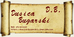 Dušica Bugarski vizit kartica